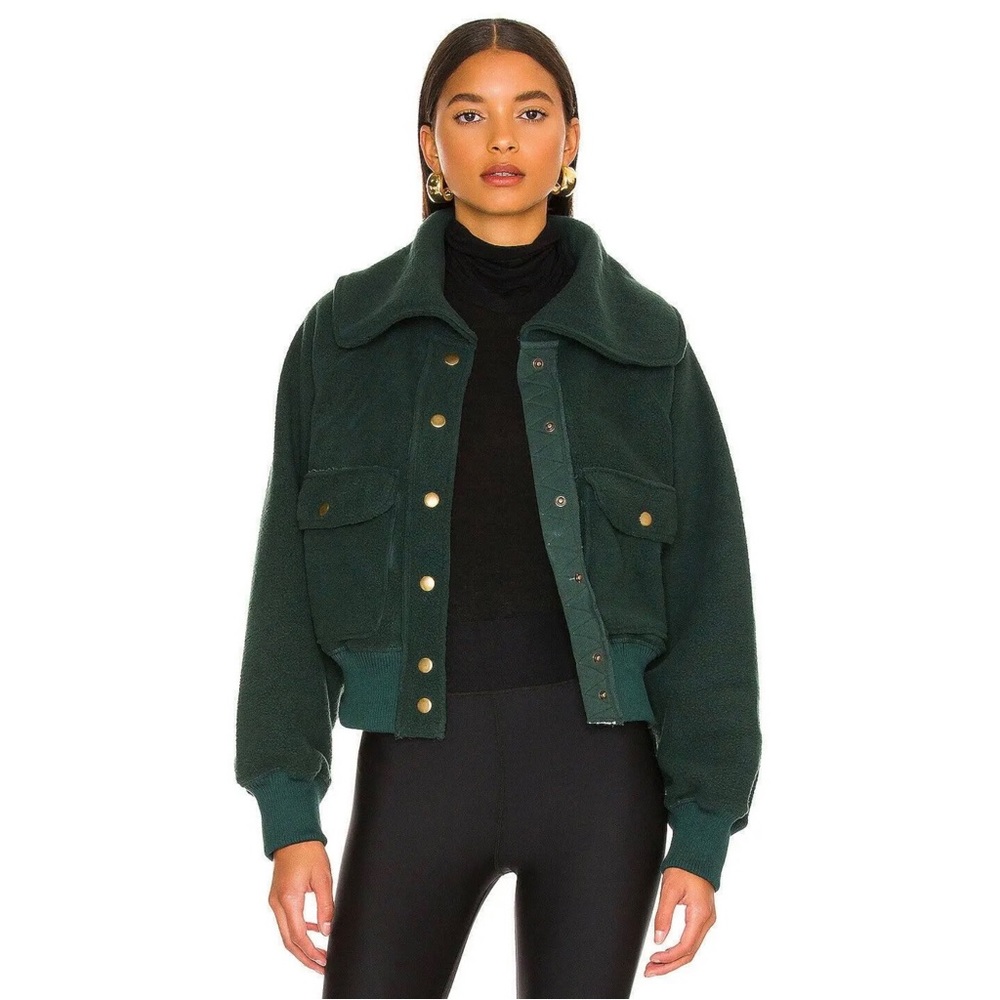Free People Shasta Cardi Jacket in Deepest Spruce